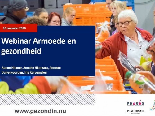 Webinar Armoede en Gezondheid terugkijken Webinar Armoede en Gezondheid terugkijken